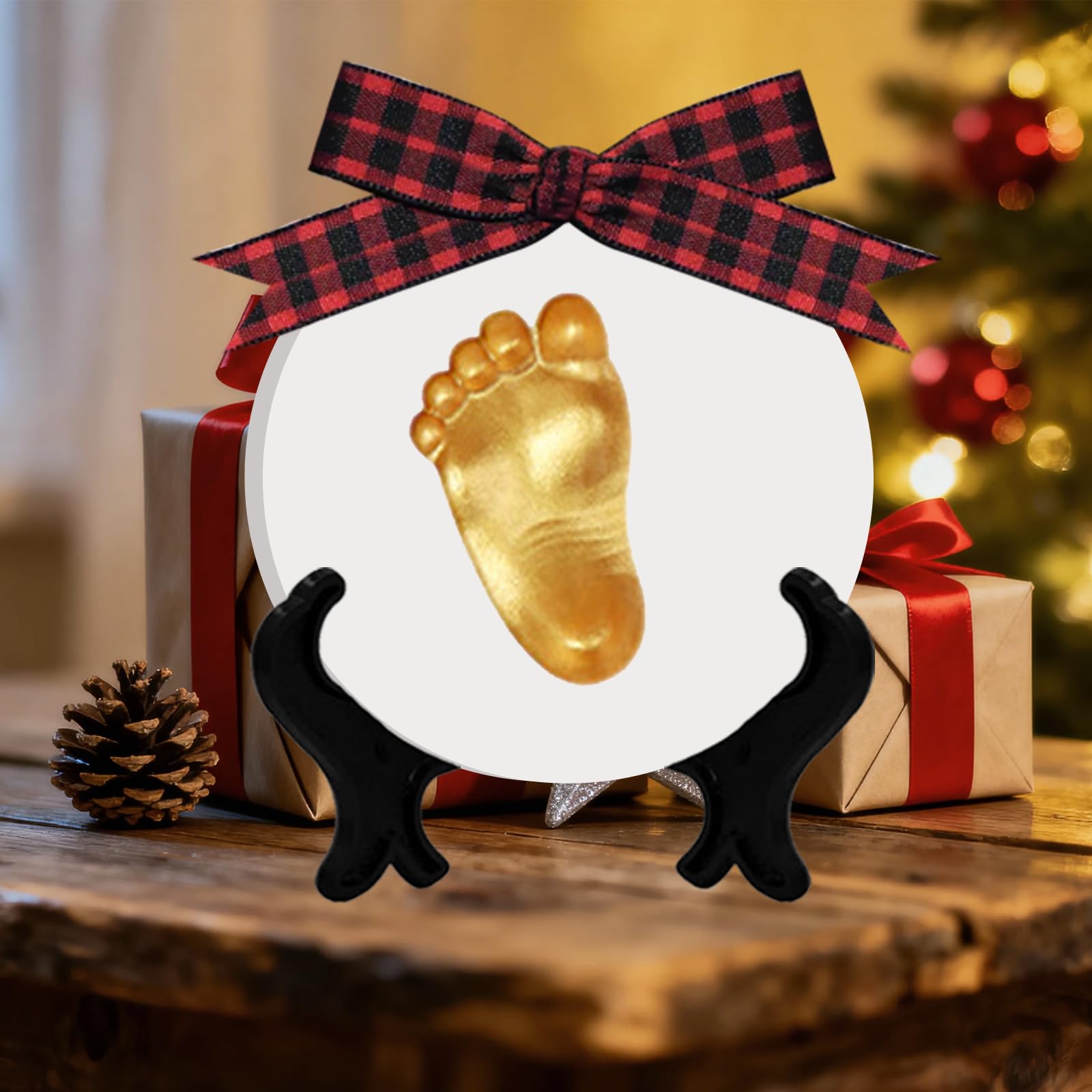 Baby Handprint and Footprint Keepsake Ornaments Kit | My First Christmas Ornaments | First for Newborn, Infant, Toddler, Boy & Girl (White)